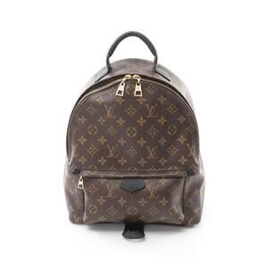 Louis Vuitton Palm Springs Backpack canvas leather Monogram Brown Black